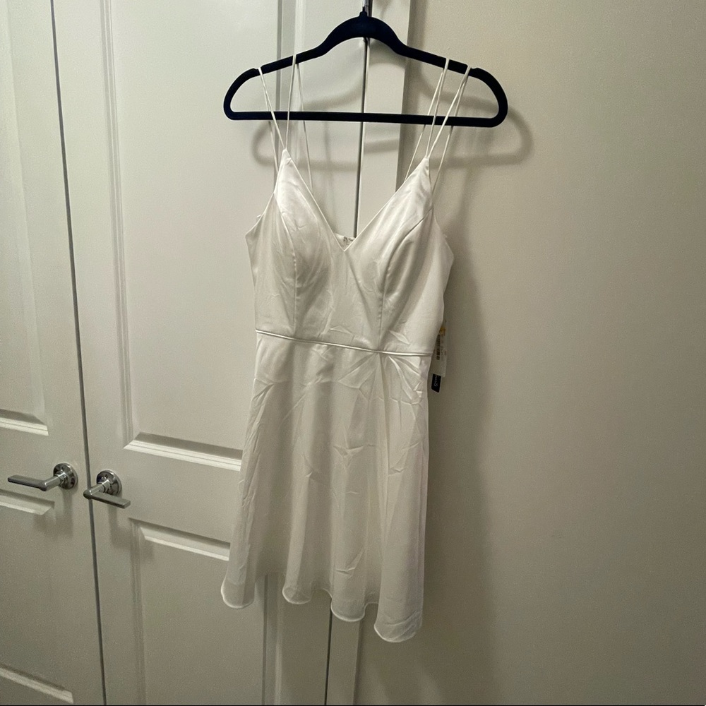 White Satin Dress